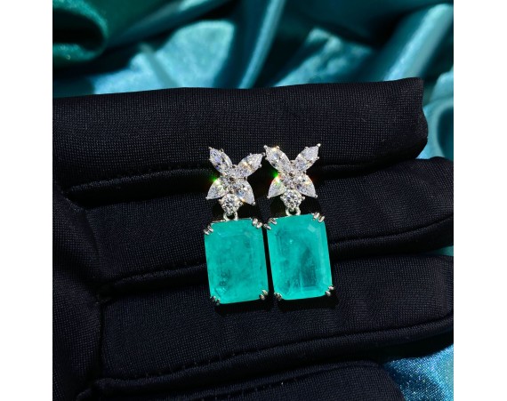 BLUE X STUD EARRINGS