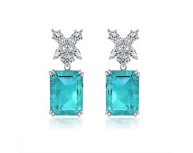 BLUE X STUD EARRINGS