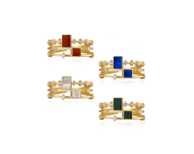 Double Row Stone Ring