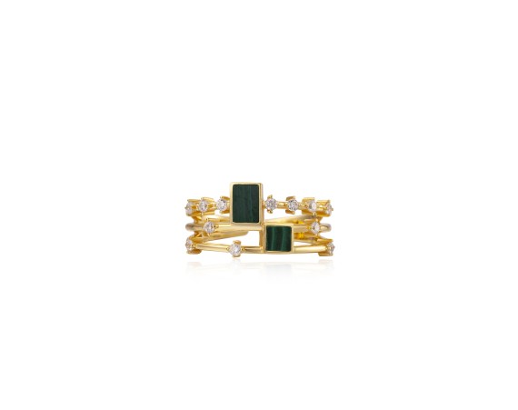 Double Row Stone Ring