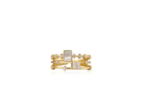 Double Row Stone Ring