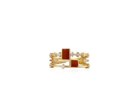 Double Row Stone Ring