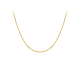 Solid Gold Herringbone Necklace