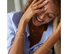 Solid Gold Herringbone Bracelet