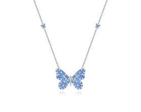 BLUE BOW NECKLACE