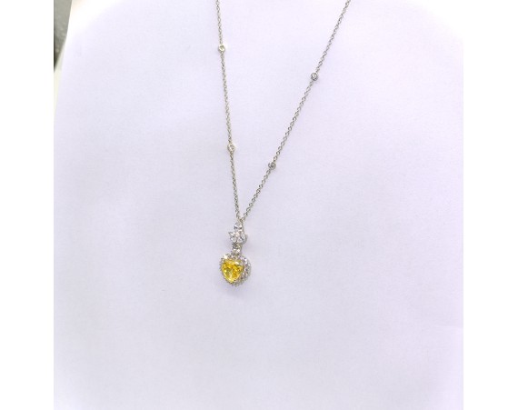 BLUE HEART NECKLACE