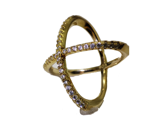 SILVER CROSS WRAP RING