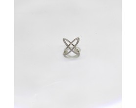 SILVER CROSS WRAP RING