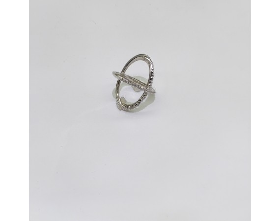 SILVER CROSS WRAP RING