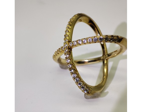 SILVER CROSS WRAP RING