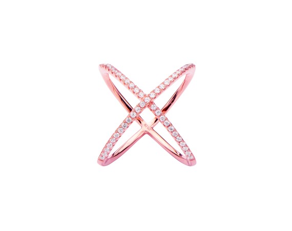 SILVER CROSS WRAP RING