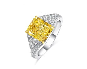 SQUARE ZIRCON RING