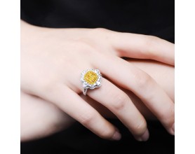 DARK FAT RECTANGULAR ZIRCON RING