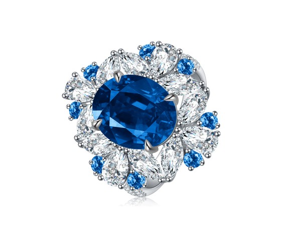 BLUE FLOWER RING