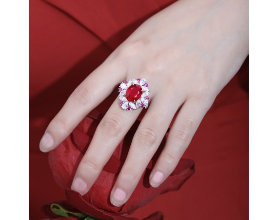 BLUE FLOWER RING