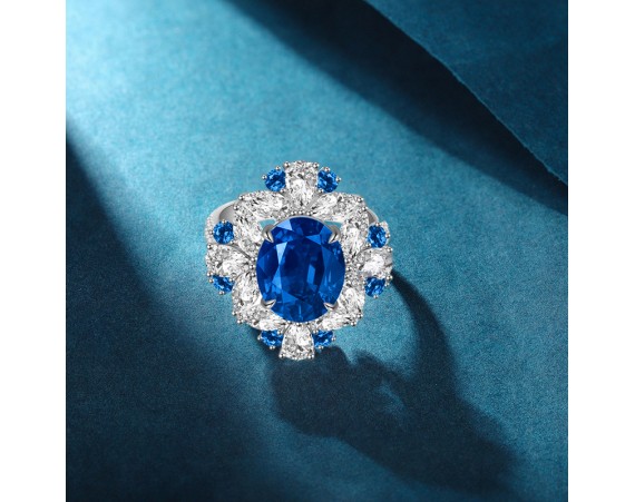 BLUE FLOWER RING