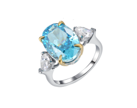EGG-SHAPED ZIRCONIA RING